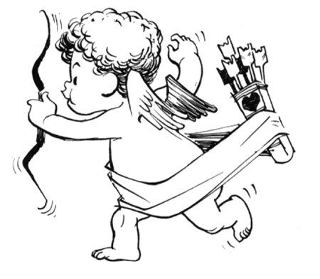 450x392 how to draw baby cupid with love arrows for valentines day - Valentine Cupid Drawing