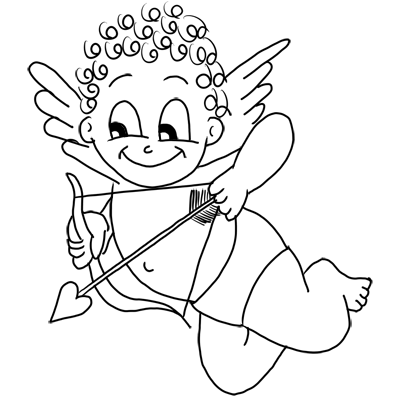 400x400 how to draw cupid with step - Valentine Cupid Drawing