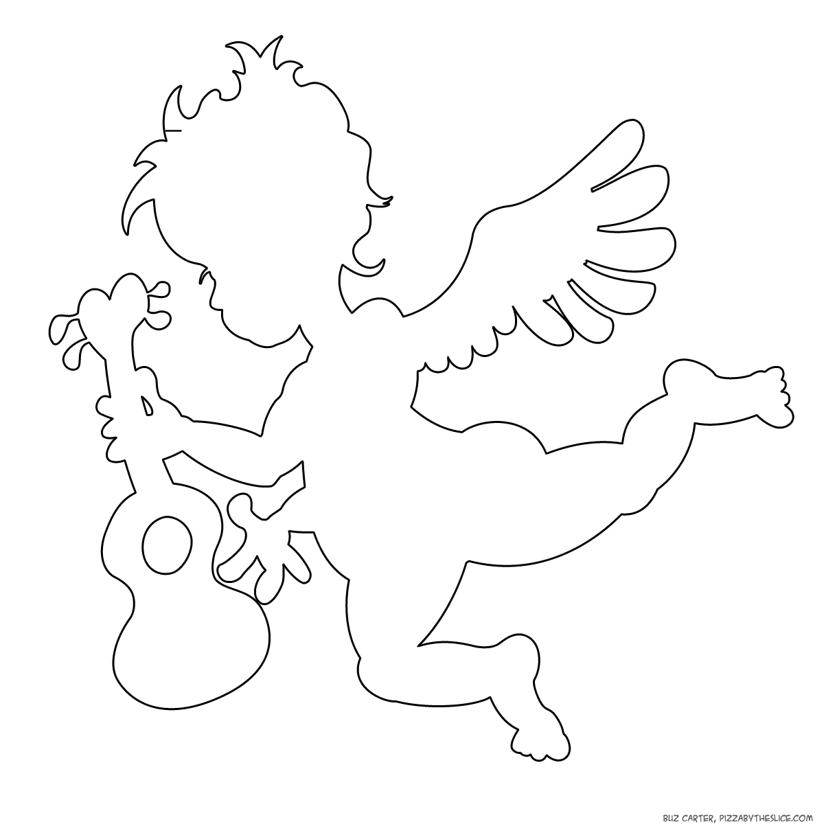 1200x1200 cupid joins ukulele craze! pizza - Valentine Cupid Drawing