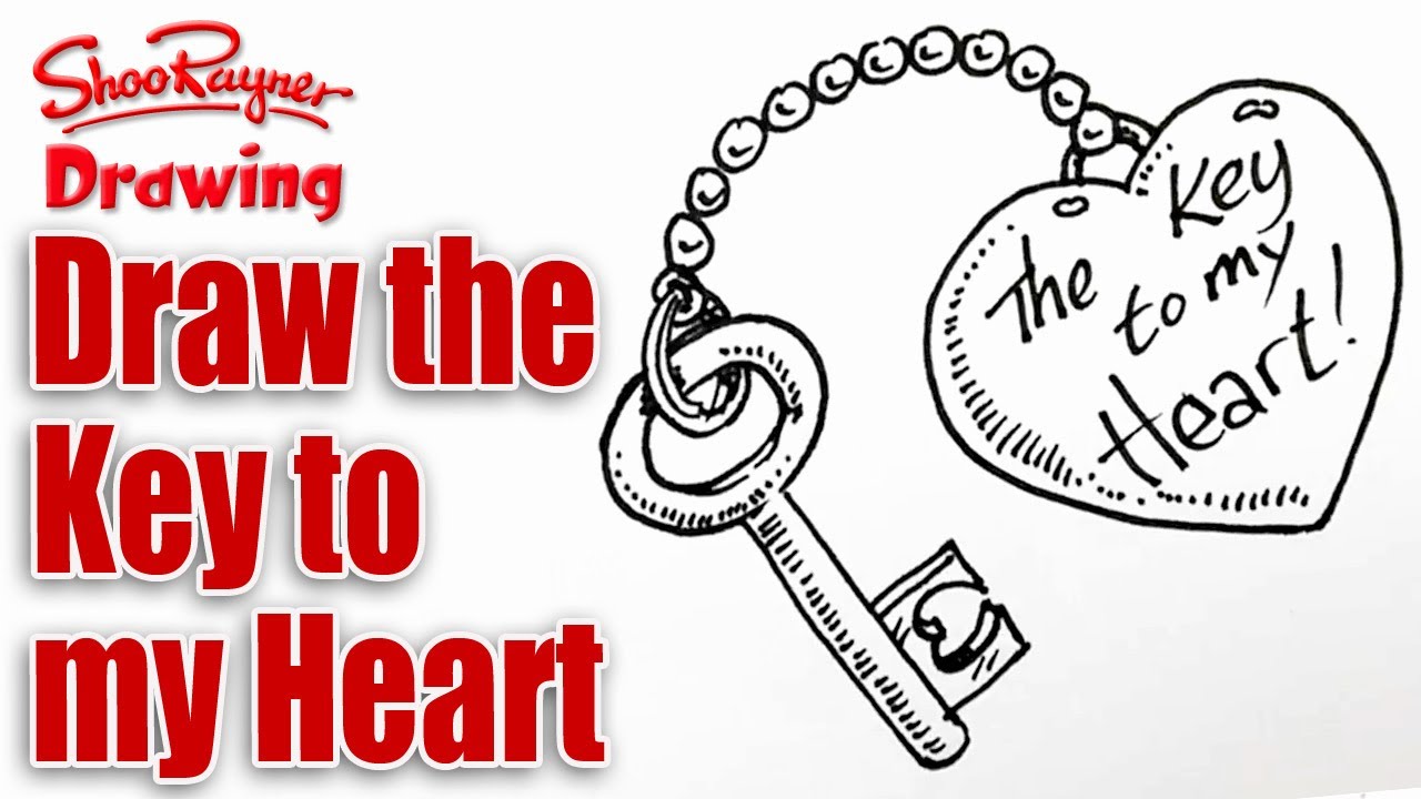 1280x720 how to draw the key to your heart for valentine's day - Valentine Heart Drawings