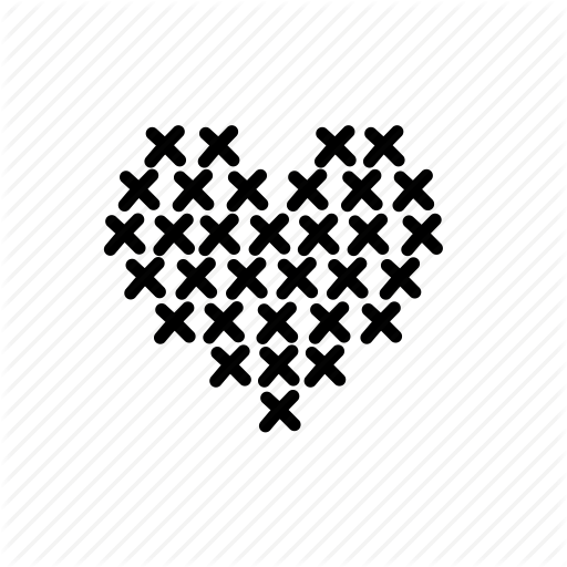 512x512 cross, heart, love, marriage, pattern, valentine's day - Valentine Heart Drawings