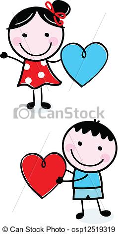 238x470 Cute Boy Valentine Free Library - Valentines Drawings For Kids