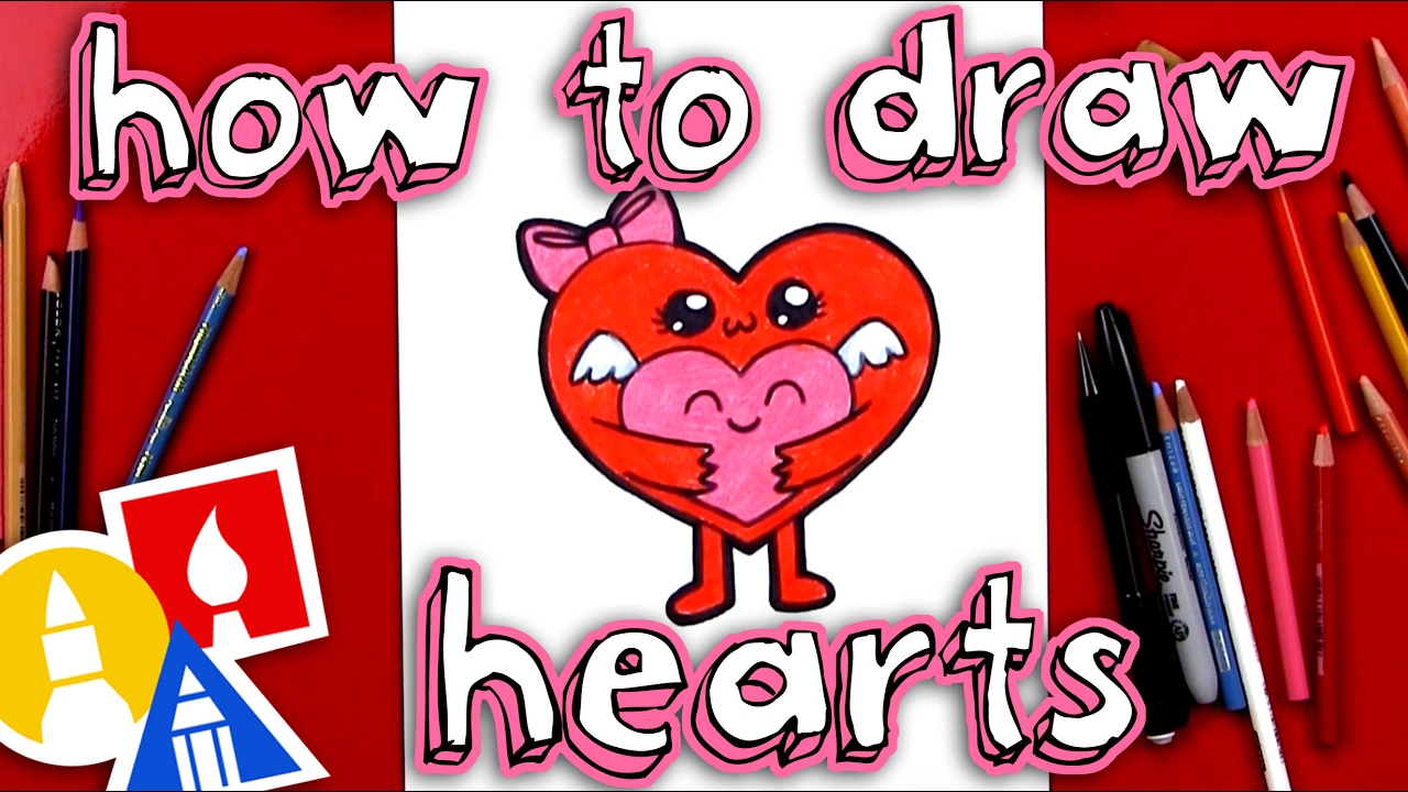 1280x720 How To Draw Hugging Hearts For Valentine's Day - Valentines Drawings For Kids