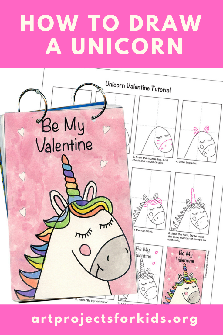 735x1102 valentines day card sample tutorial art projects for kids - Valentines Drawings For Kids