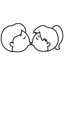 215x382 how to draw people kissing, valentines day, easy step - Valentines Drawings Pictures