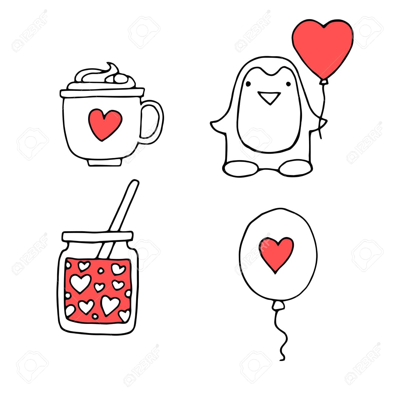 1300x1300 cute valentines day drawings - Valentines Drawings Pictures