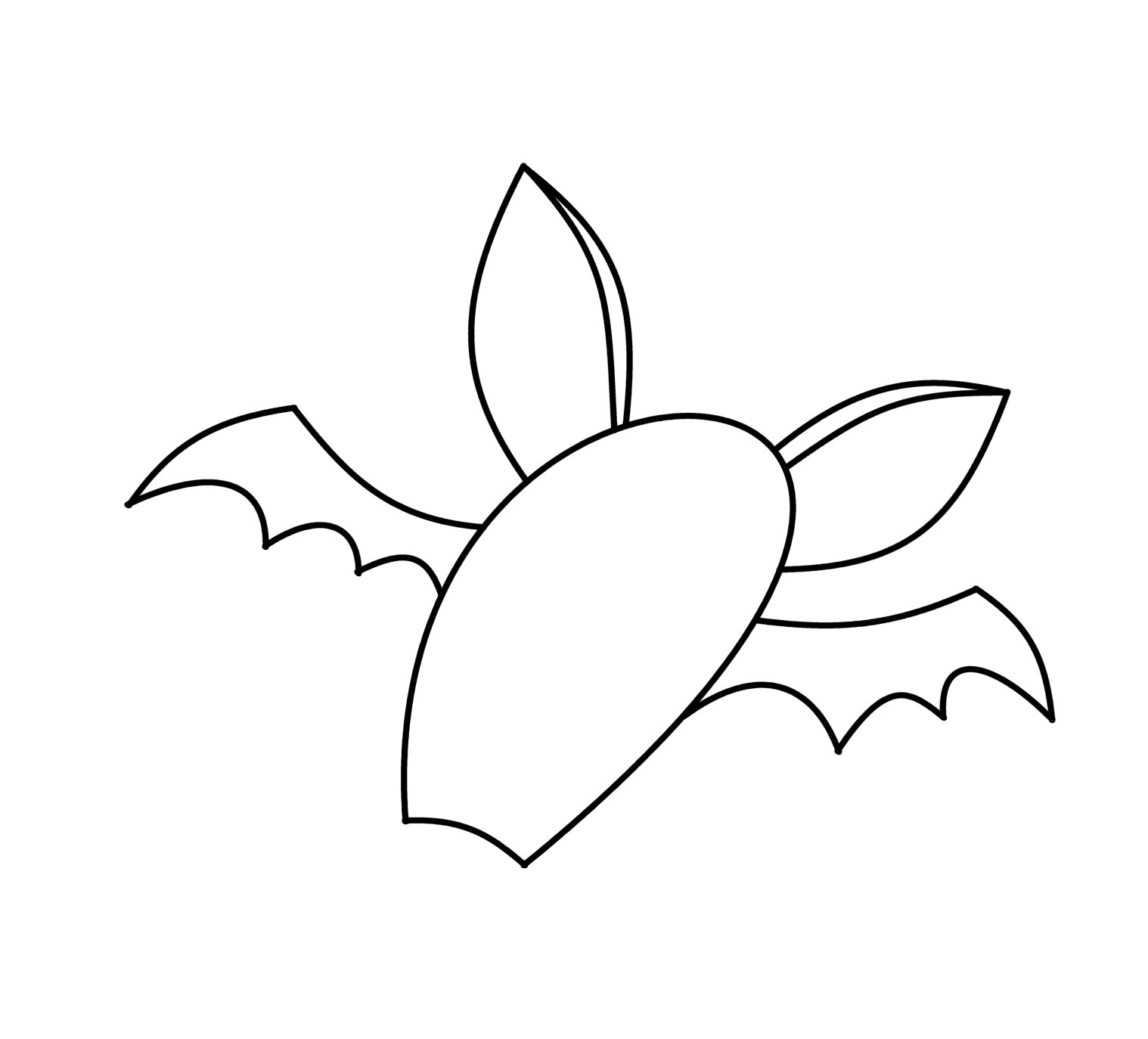 1518x1374 cartoon bat drawing and how to draw cartoons vampire bat - Vampire Bat Drawing