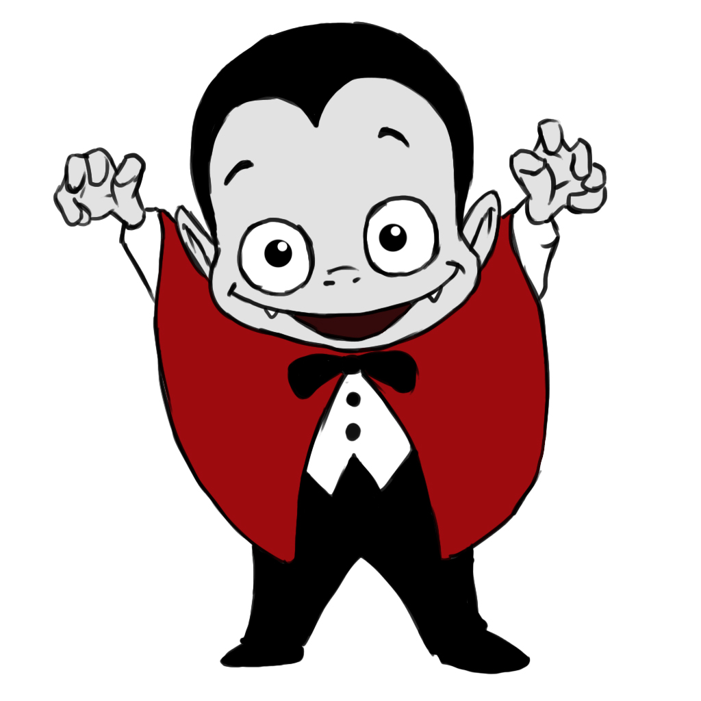1024x1024 How To Draw A Cartoon Vampire Steps - Vampire Drawing