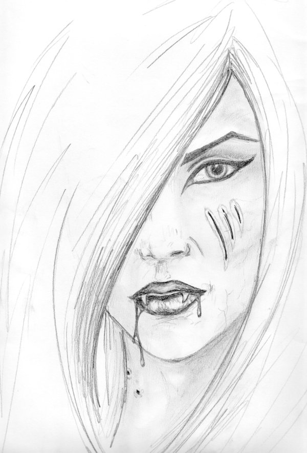 600x884 Vampire Drawing Photo Drawing Skill - Vampire Drawing