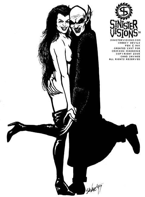 478x650 Cheeky Devils Original Vampire Drawing Online - Vampire Drawing