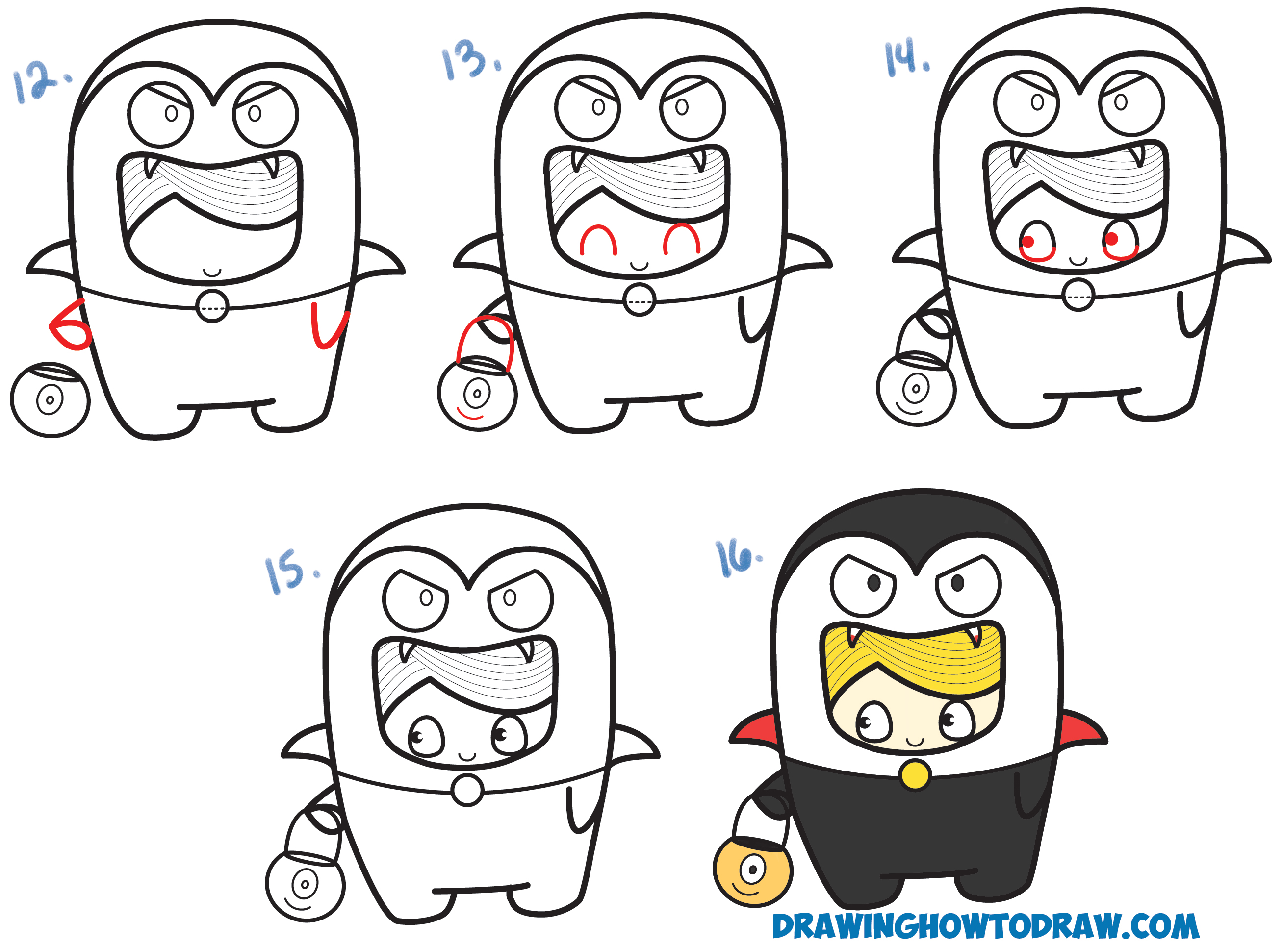 2616x1928 How To Draw A Kid In A Halloween Vampire Costume - Vampire Drawing For Kids
