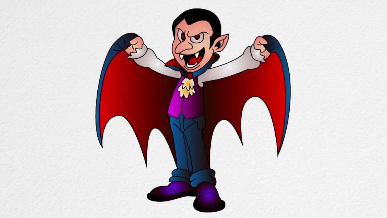1280x720 How To Draw A Vampire Step - Vampire Drawing For Kids