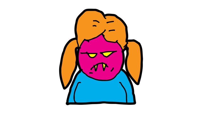 852x480 kids drawing white screen with theme of vampire woman - Vampire Drawing For Kids