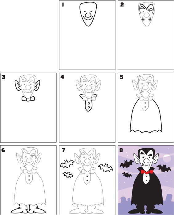 565x699 apprendre dessiner un vampire how to draw a vampire sketches - Vampire Drawing For Kids