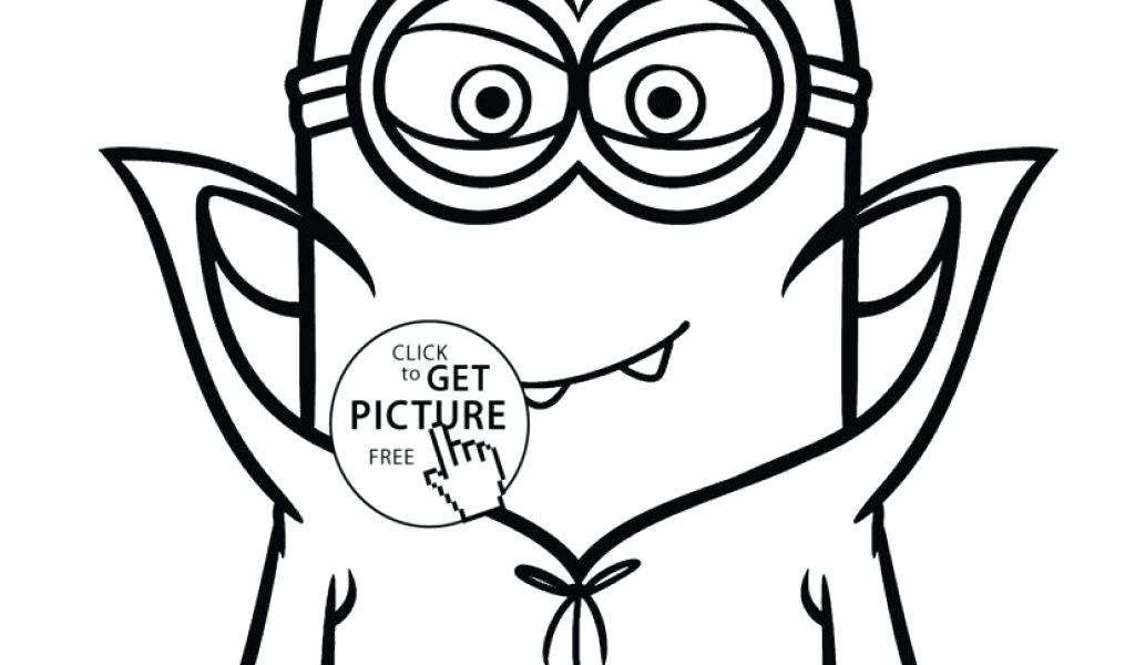 1024x600 Captivating Minion Pictures To Colour Minions Drawing For Kids - Vampire Drawing For Kids