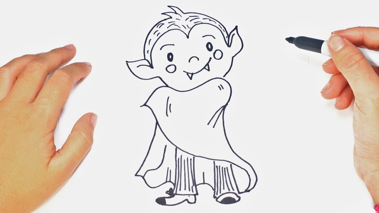 1280x720 How To Draw A Vampire Step - Vampire Drawing Step By Step