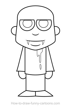 284x445 Vampire Drawing - Vampire Drawing Step By Step