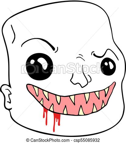 414x470 Creative Design Of Vampire Face Draw - Vampire Face Drawing
