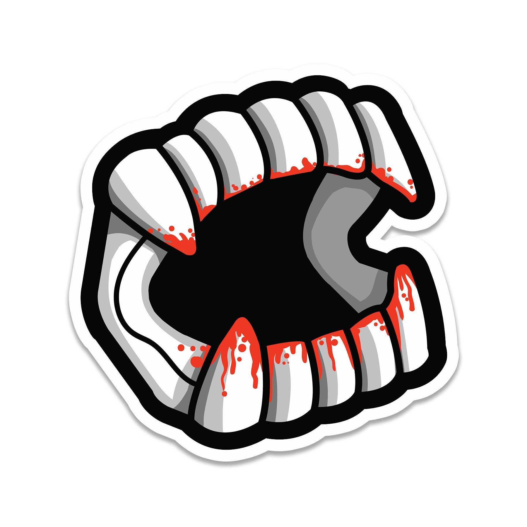 1800x1800 Bloody Sticker - Vampire Fangs Drawing