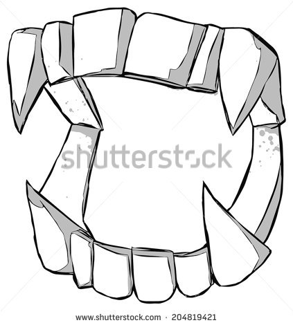 423x470 Vampire Fangs Clipart Great Free Clipart, Silhouette, Coloring - Vampire Fangs Drawing