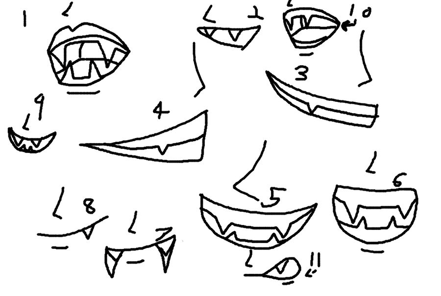 Vampire Teeth Drawin. 