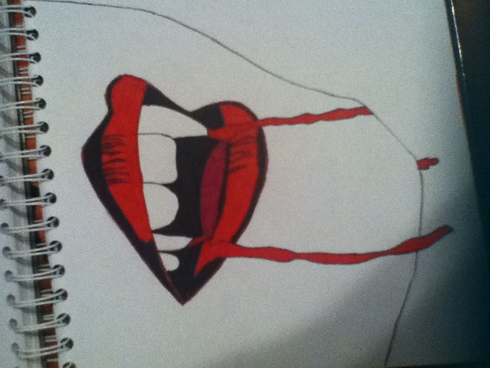 960x720 Fangs Clipart Drawn Vampire - Vampire Fangs Drawing