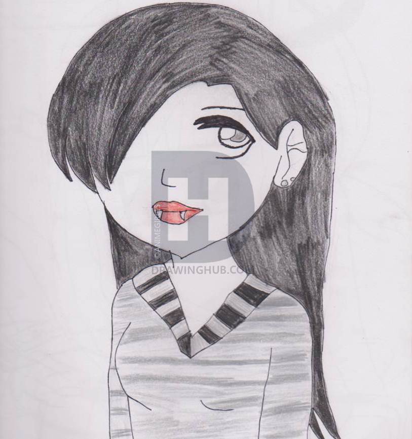 813x866 Vampire Girl Drawing - Vampire Girl Drawing