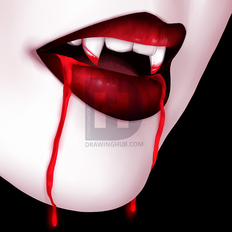 748x749 how to draw a vampire mouth, vampire mouth, step - Vampire Lips Drawing