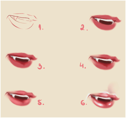 440x412 Lip Drawing Pencil Tutorial Best How To Draw Lips And Nose - Vampire Lips Drawing