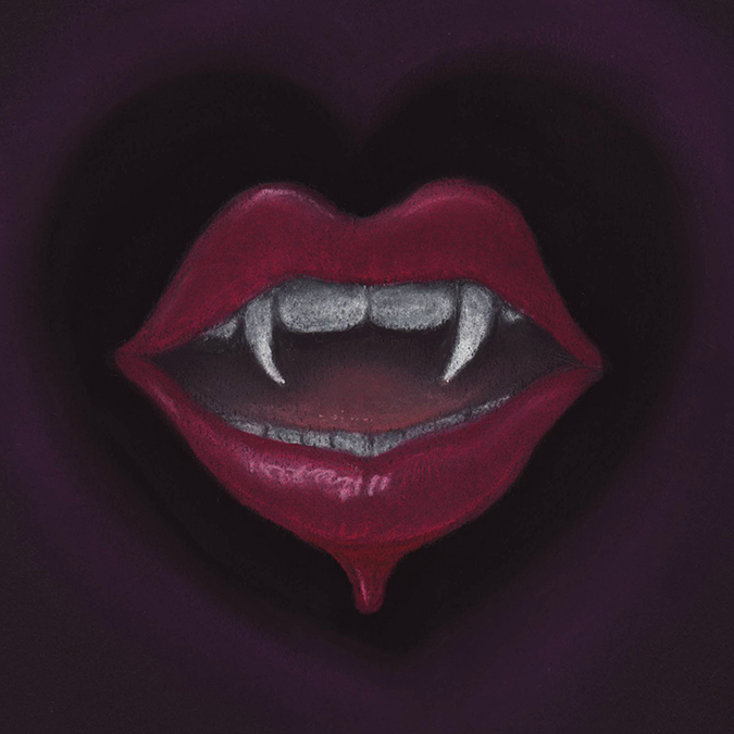 675x675 Vampire Love - Vampire Lips Drawing