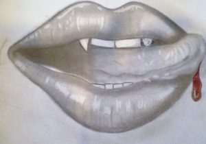 300x210 vampire mouth drawing vampire mouth drawing lips clipart vampire - Vampire Lips Drawing