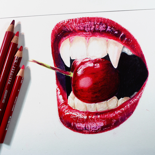 500x500 Vampire Lips - Vampire Lips Drawing