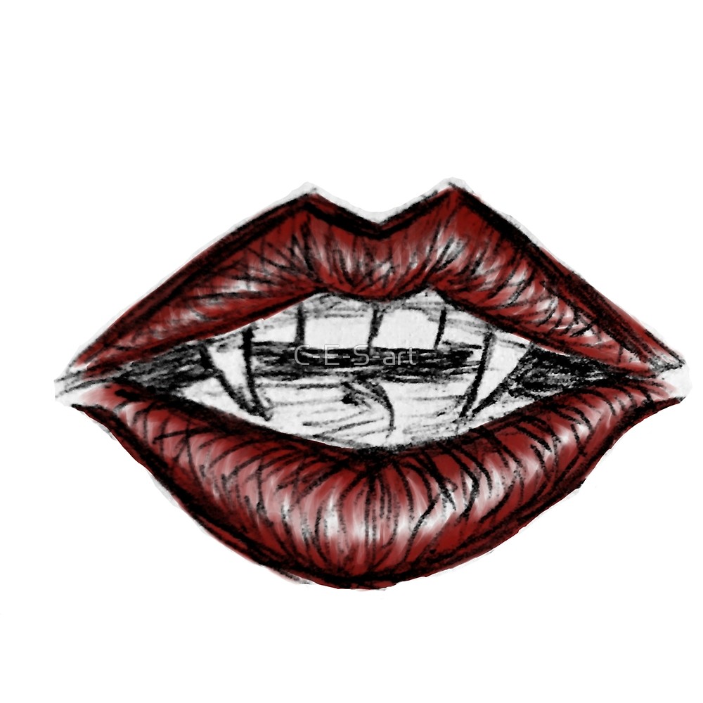 Vampire Lips Drawing at PaintingValley.com | Explore collection of ...