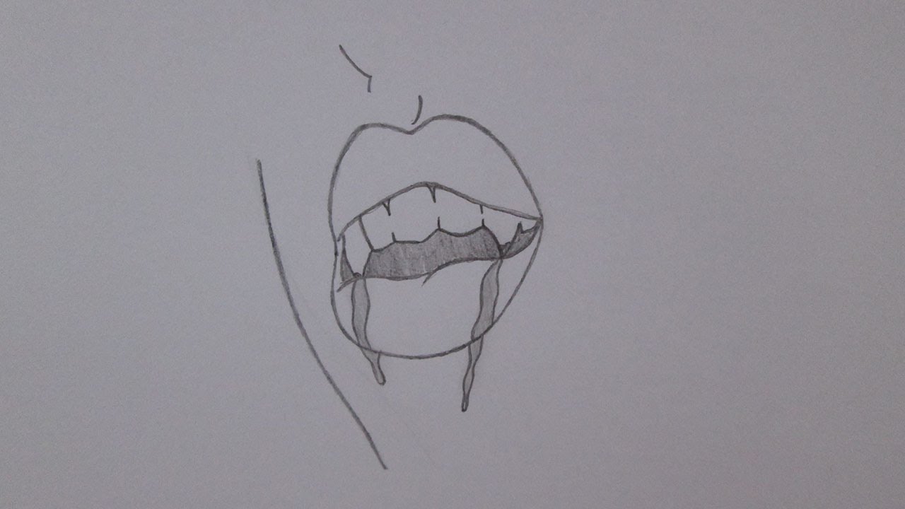 1280x720 How To Draw The Mouth Of A Vampire - Vampire Mouth Drawing