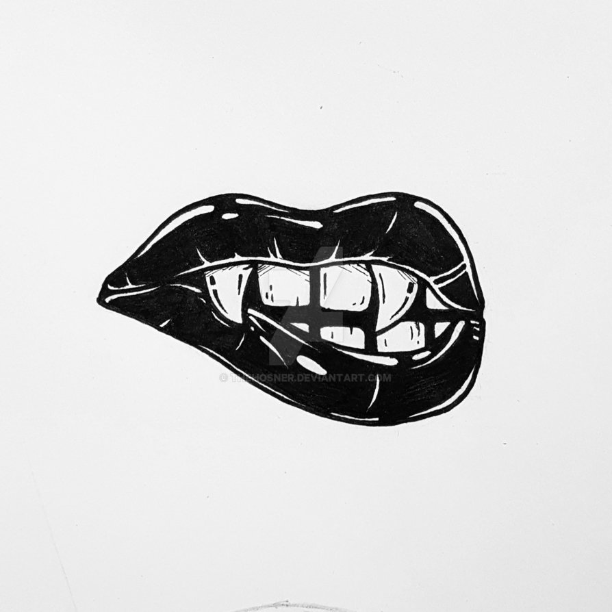 894x894 Vampire Lips - Vampire Mouth Drawing