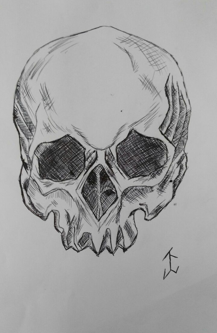 720x1102 Skullone - Vampire Skull Drawing