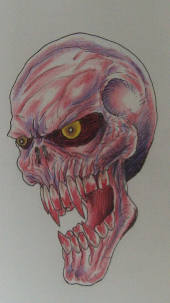576x1024 Vampire Skull Drawing - Vampire Skull Drawing