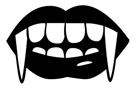448x297 Vampire Fangs Clipart Great Free Clipart, Silhouette, Coloring - Vampire Teeth Drawing
