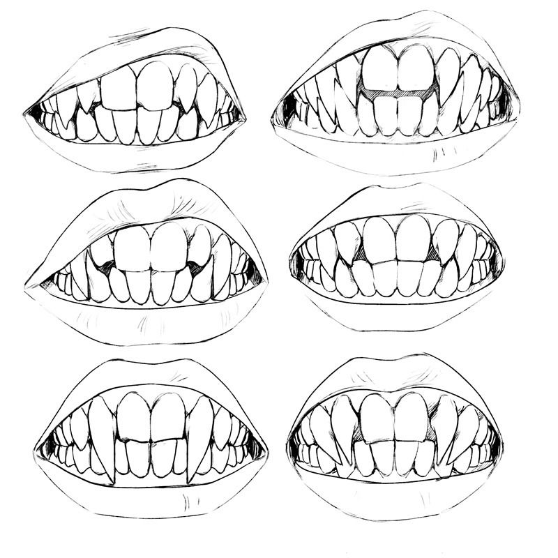 800x800 Vampire Teeth - Vampire Teeth Drawing