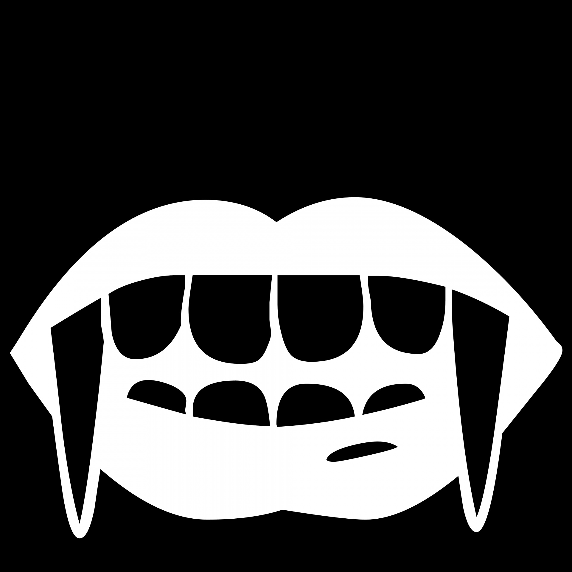 1920x1920 White, Vampire, Drawing, Black, Background - Vampire Teeth Drawing