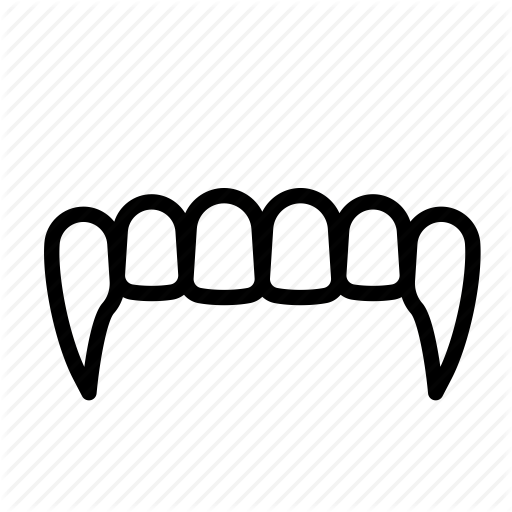 512x512 dracula, fangs, halloween, jaws, nightmare, teeth, vampire icon - Vampire Teeth Drawing