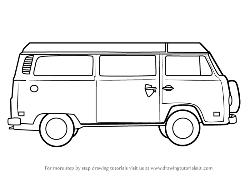 800x567 learn how to draw a camper van - Van Drawing