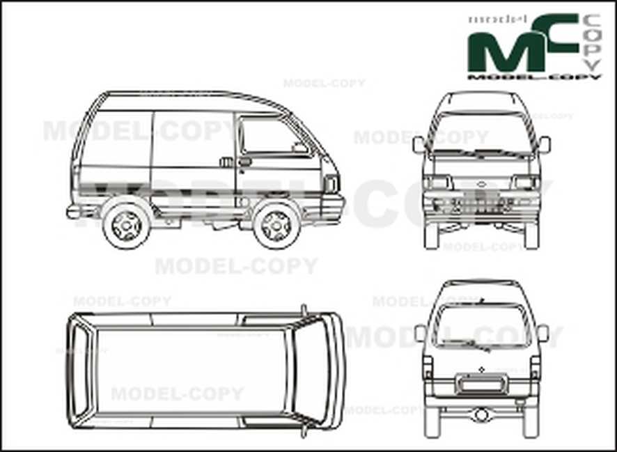 886x649 daihatsu hijet van - Van Drawing