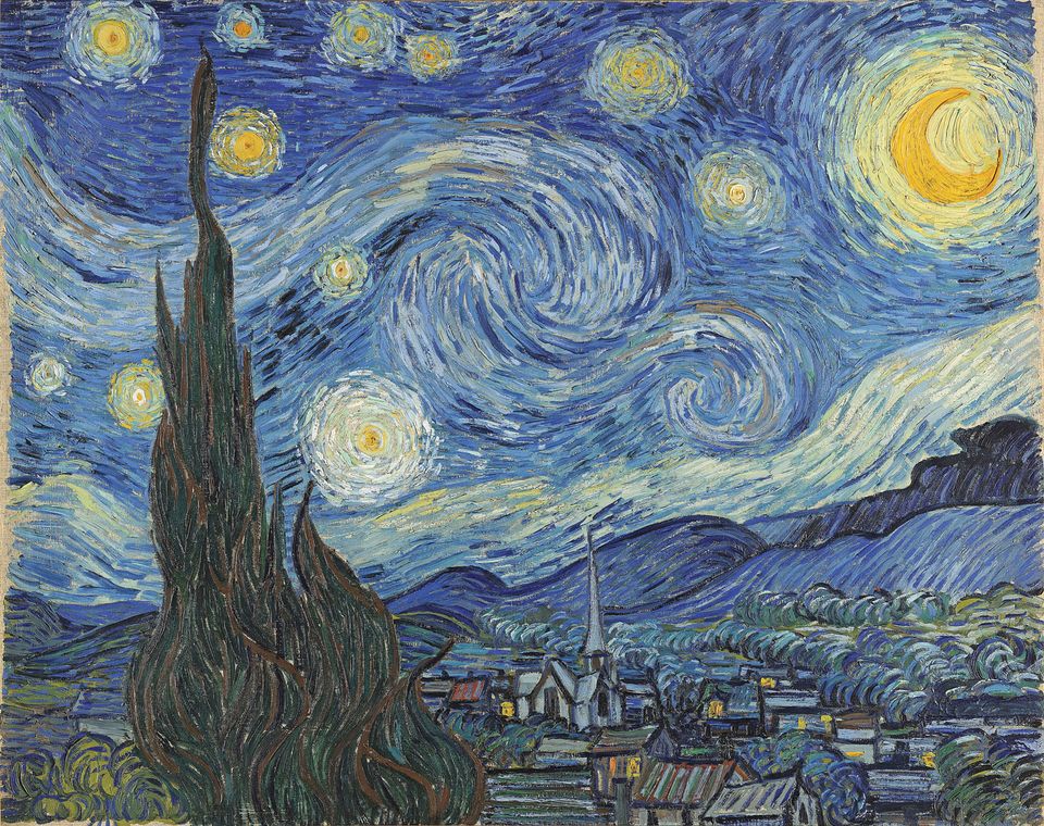 960x760 starry night is held - Van Gogh Drawings