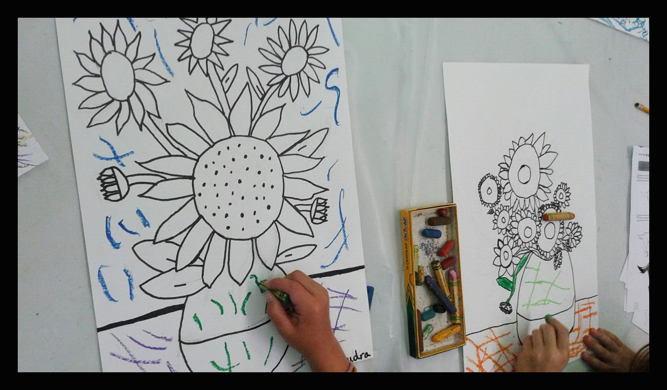 1352x792 art with katie art for kids van gogh sunflowers - Van Gogh Sunflowers Drawing