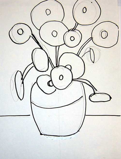 500x652 rumriver art center - Van Gogh Sunflowers Drawing