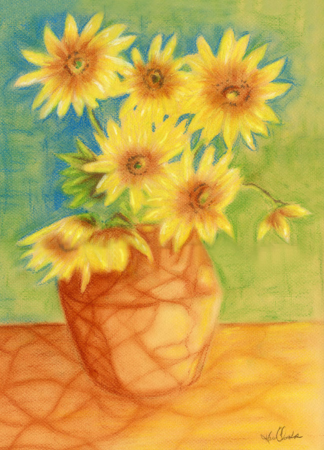 648x900 sunflowers ala van gogh drawing - Van Gogh Sunflowers Drawing