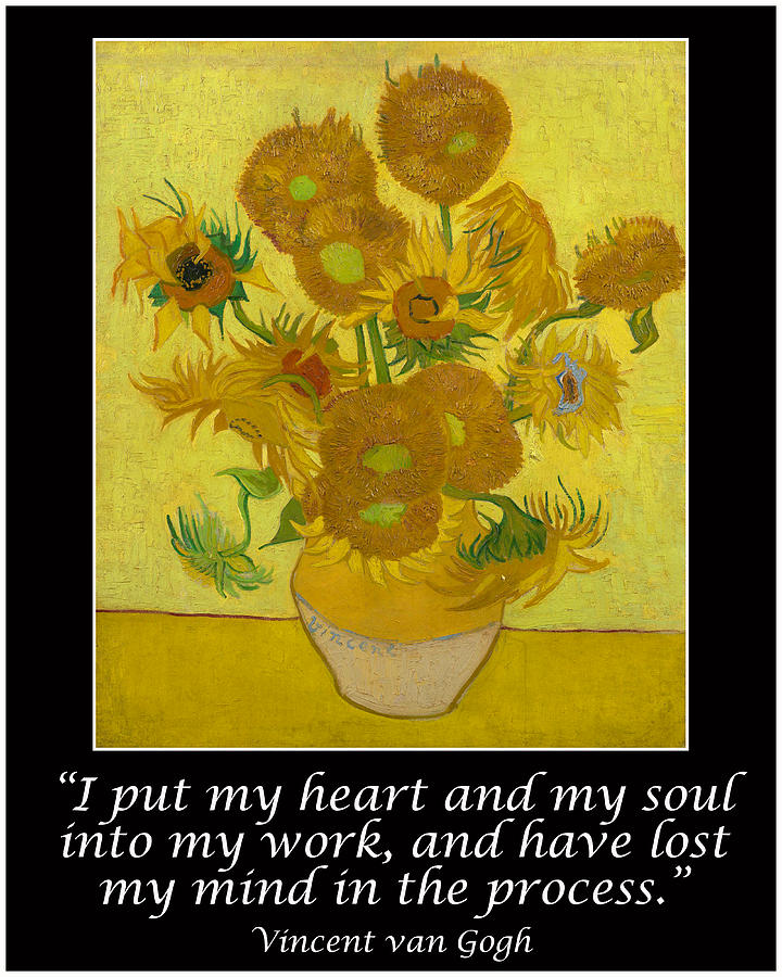 720x900 van gogh motivational quotes - Van Gogh Sunflowers Drawing