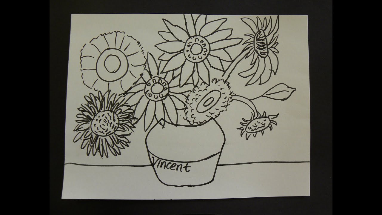 1280x720 kids can draw vincent van gogh sunflowers with first grade art - Van Gogh Sunflowers Drawing