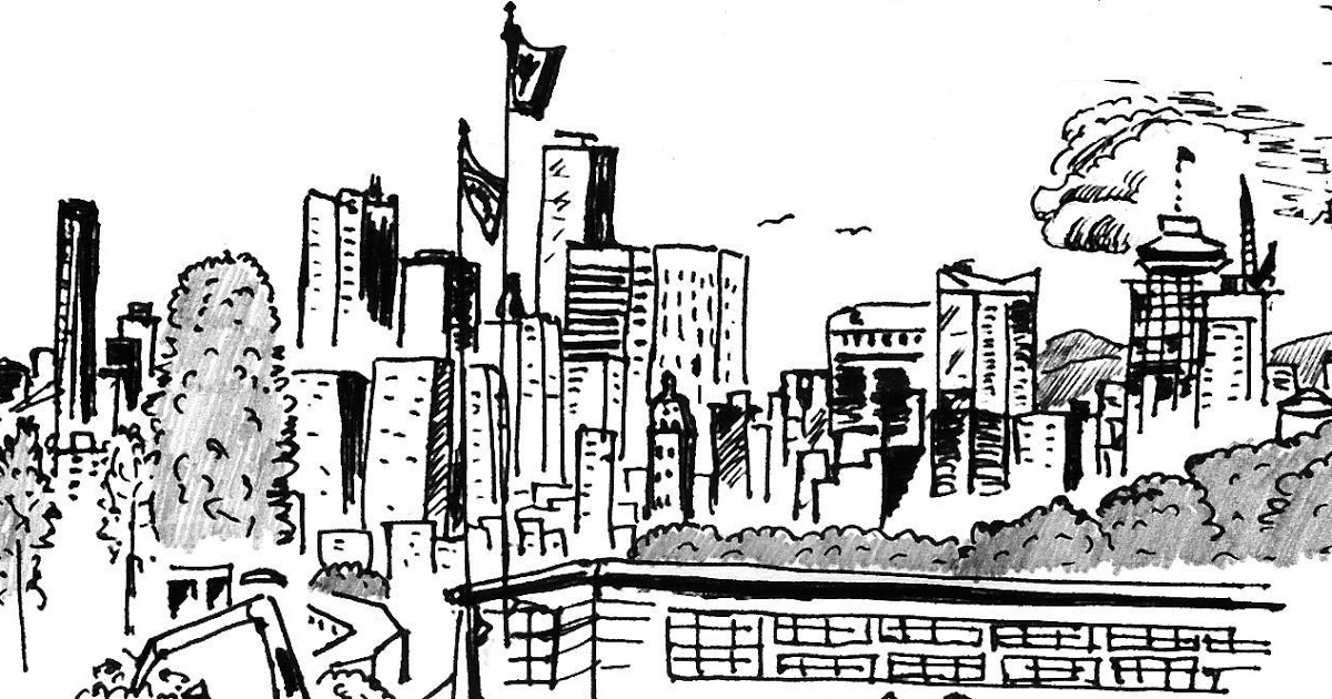 1200x630 Pen And Paper Vancouver Skyline - Vancouver Skyline Drawing